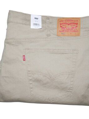Levis 541 Athletic Fit Twill Jean Pants Men's Size 48x32 Stretch Beige/Tan NWT